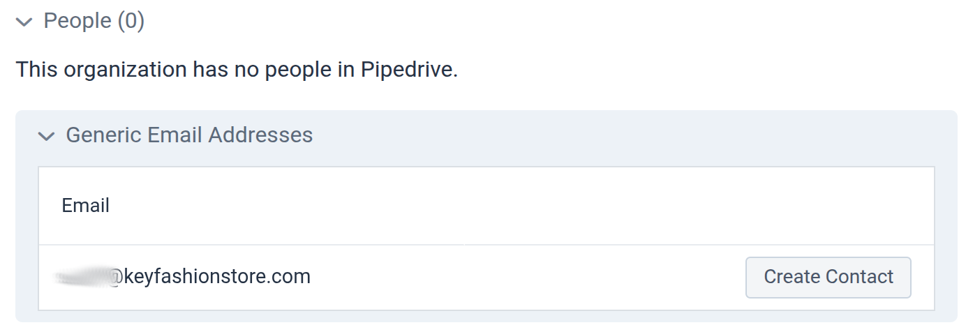Create Pipedrive person