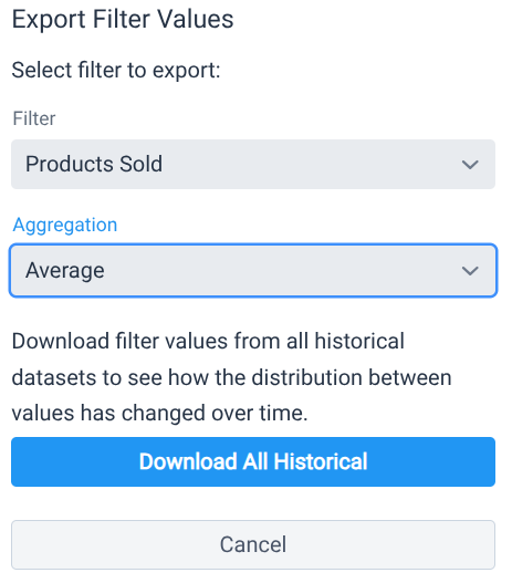 Filter download behavior