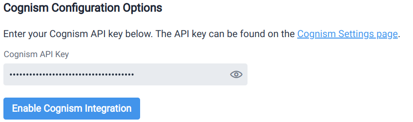 Cognism API key