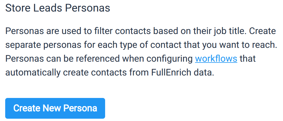 Managing Personas